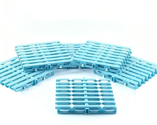 Lot Carreaux Sol Garage Plastique Résistant à la Déformation Tapis Drainage D'épissure Caillebotis Exterieur Dalle Évier de Cuisine(18pieces)