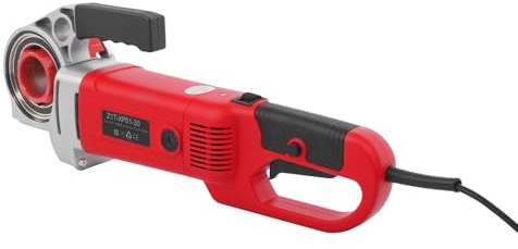Filettatrice elettrica 2000 W multifunzione 22 giri/min Infilatubi portatile con 4 teste di taglio (1-1/4, 1, 3/4, 1/2) per tubi da 0,82-1,65 pollici (rosso)