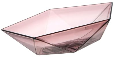 JTLB Nordic Fruit Bowl, Large Capacity Unbreakable Plastic Serving Bowl for Fruits Snacks Salads, with Stylish Design for Home Kitchen Dining Table (Dark Pink)