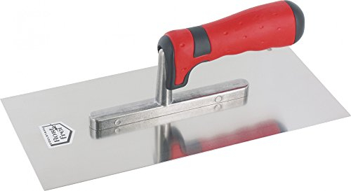 Glättekelle 28x13cm Edelstahl ungezahnt mit 2-K Griff