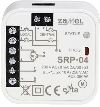 Zamel SRP-04 Universal Controller 230 V Roller Shutters Blinds Flush-Mounted Radio Transmitter