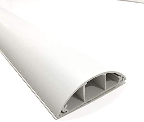 SCOS Smartcosat SCOSKK268 10 m Habrund Kabelkanal (L x B x H 2000 x 75 x 20 mm, PVC, Fußboden, Kanal, Selbstklebend) weiß