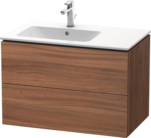 Duravit L-Cube Mueble de Pared 82,0 x 48,1 cm, 2 cajones, para ME by Starck 234583 Lavabo a la Izquierda, Color: Nogal Natural Decorado
