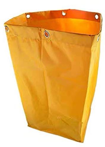 Replacement High Capacity Cleaning Cart Bag, 20 Gallon, Waterproof, Yellow, For use with Hotel & Commercial Cleaning Carts
