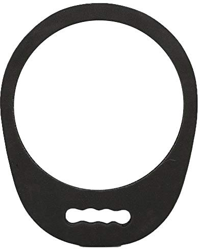 yuytee Runder Friseur Handspiegel, Schwammspiegel, Tragbarer Verschleißfester Make Up Kosmetikspiegel, Schönheitssalonspiegel Home Cosmetic Tool(schwarz)