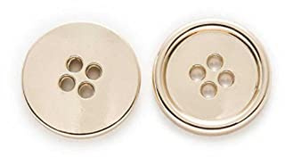 5 st metallknappar kostymskjortor rockar sömnad runda retro 4-hålsknappar för kläder dekoration handarbete (gyllene, 20 mm)