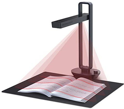 CZUR Aura Pro - Scanner per libri portatile, A3, tecnologia di rimozione automatica e di impronte digitali, OCR, pieghevole a 90°, per Mac e Windows
