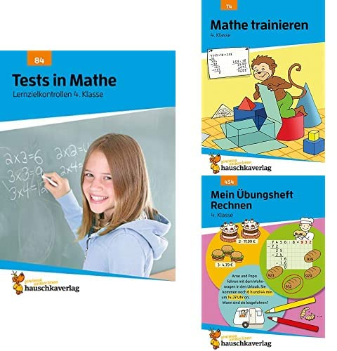 Mathe-Set 4. Klasse für bessere Noten - 3 Übungshefte zur optimalen Vorbereitung auf den Übertritt: Rechnen lernen, eigenständig üben und wiederholen, echte Tests (Lernhefte Mathematik)