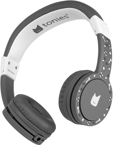 tonies-Lauscher – verstellbare & Faltbare Kinder Kopfhörer mit Lautstärkebegrenzung, Over Ear Kopfhörer mit Kabel und gepolsterten Kopfbügeln, Anthrazit