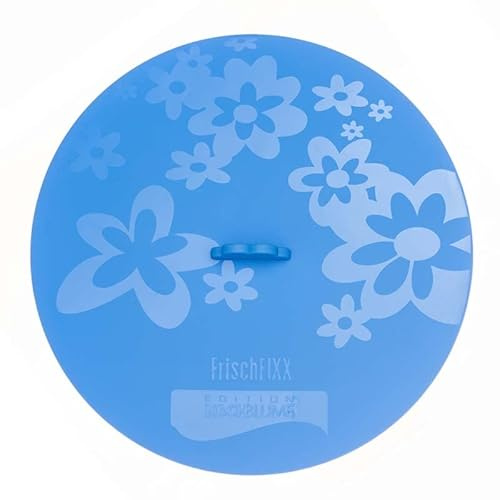 Kochblume Frisch Fixx 30cm | Universaler Frischhaltedeckel | Premium-Silikon & BPA frei| Hitzebeständig | Spülmaschinenfest | Ø 30cm | Farbe: blau