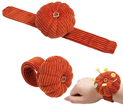 Sewing Pin Cushion | Pumpkin Needle Sorting Pin Cushion - Pin Cushion Elastic Wrist Belt Needle Pincushions Needles Holder, Wrist Pin Cushion For Daily Needlework