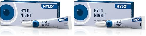 HYLO NIGHT® Augensalbe bei trockenen Augen mit Vitamin A, 5 g (Packung mit 2)
