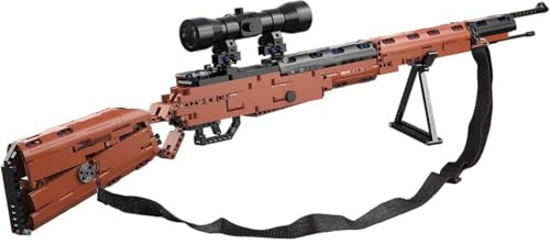 Technik Schießwaffe Bausteine, Technik 98K Scharfschützengewehr Bausatz Modell, 653 Klemmbausteine Gewehr Waffen Bauset Konstruktionspielzeug Kompatibel mit Großen Marken
