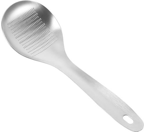 NAMOARLY Multifunktionaler Edelstahl Ingwer Crusher Löffelform Garlic Grater Für Babybrei Herstellung Mit Glatter Oberfläche Und Schneller Matschfunktion Für Küche Und Outdoor Camping