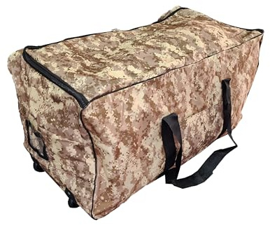 PISport NY Sac de Voyage Valise à roulettes de Sport Grande 140L à roulettes, Taille XXL, Camouflage Beige, 140L, Valise Souple Pliante 140L avec 2 Roues