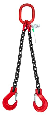 Anschlagkette Hebekette Schlinge 2 Bein, Heavy Duty G80 Alloy Steel Engine Lift Chains 3 Ton Mit Anhänger, Für Ladungssicherung Abschleppen Und Handhabung (Size : 0.5m/1.6ft)