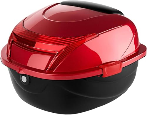 Generisch Topcase Motorradkoffer,Motorrad Topcase,Top Case Universal,Für Helm,Gepäck Lagerung,Für Motorroller, Motorräder, Mopeds,Wine red