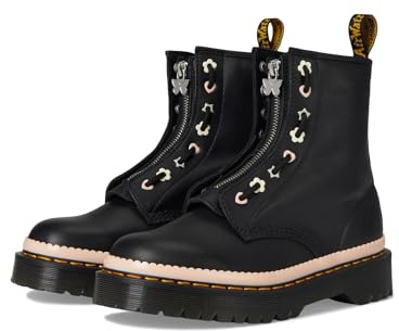 Dr. Martens 1460 Pascal Bex Damen-Stiefel mit Reißverschluss vorne, Schwarz, 8