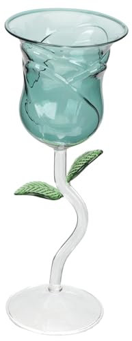 Alipis Verre à Cocktail Élégant en Forme de Fleur de Rose Verre à Vin Verre à Vin 200 Ml pour Dîners Formels