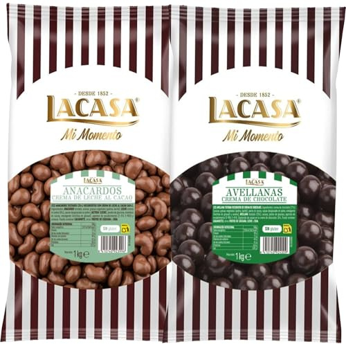 Lacasa Mi momento Pack 2 kg: deliciosas bolas de Anacardo leche y Avellana con chocolate Negro