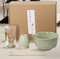 Matcha Kit 4 Pezzi Macha Tea Kit Matcha Whisk Bambù Frustino Matcha Ceramica the Matcha Kit Set Regalo Fatto a Mano Giapponese Frusta Matcha