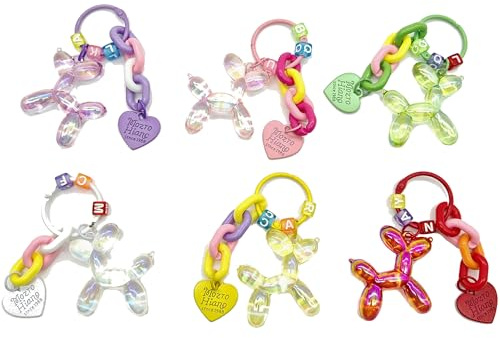 Hayaww Ballon Hund Design Schlüsselanhänger Hund Key Chain Haustierschlüsselanhänger Autoschlüsselanhänger Schlüsselanhänger für Autoschlüssel Handtasche Geldbörse