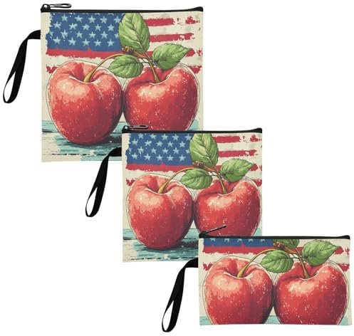 Yoogain Paquete de 3 bolsas reutilizables personalizadas de dibujos animados y bolsas de sándwich, bolsas de almuerzo portátiles para niñas, para dulces, frutas, cereales, organización del hogar