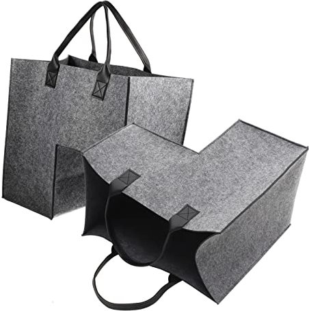 Gatuida Lot De 2 Paniers De Rangement De l Pour Escalier, Grandes Capacités, En Tissu Non Tissé Gris Foncé, Organisateurs Polyvalents Pour Vêtements Et Articles Ménagers, Usage Domestique