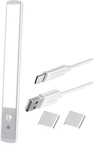 Genérico Luces Bajo Para Cocina, Tira LED con Sensor de Movimiento para Cocina, Lámpara Nocturna Con Batería Recargable Para Dormitorio Cama Pasillo Salón Cocina