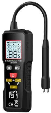 Tester Di Umidità Del Fluido Freno - Tester Fluido Automatico Digitale, Freni Portatili Controlla Penna | Analizzatore Di Contenuto D'acqua 'olio Per Liquido Idraulico, Strumento Sensore Garage Pe