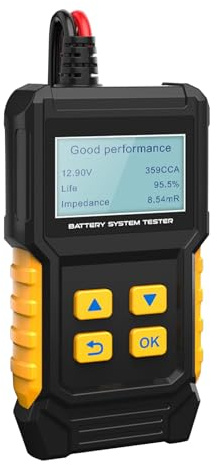 Batterie-Lastprüfer, Autobatterie Lastprüfgerät, Kompakter intelligenter Ladespannungsanalysator für ATV Anhänger LKW Werkbank Gaswechsel Lichtmaschine Motorrad Boot Haus
