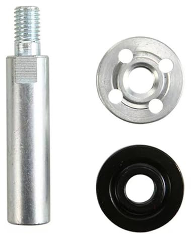 Confezione da 3 dadi a flangia a 4 fori per smerigliatrici angolari con filettatura da 10 mm, in lega di acciaio, per smerigliatrici angolari da 100 mm, piastra di pressione in acciaio