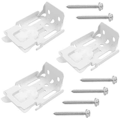Mounting Brackets for Window Shades Compatible with Hunter Douglas, Turnex, Comfortex & ALTA, Blinds Shade Brackets Parts for Window Shades, fits Silhouette, Nantucket, Pirouette, 3 Brackets, White