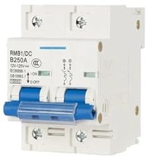 Interruttore automatico della batteria 2P DC 250A for solare/interruttore di protezione da sovraccarico for solare fotovoltaico da 4,2 kW 6,2 kW 10,2 kW(2,250A)
