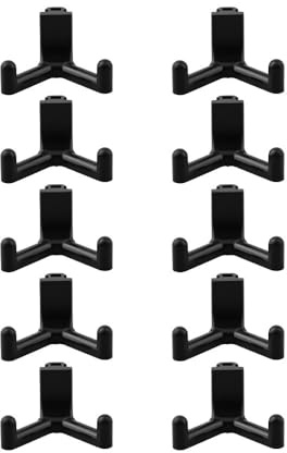 Opatiny Robusto ABS per ganci per attrezzi in plastica, capannoni a vita con rivestimento verticale, confezione da 5, colore nero