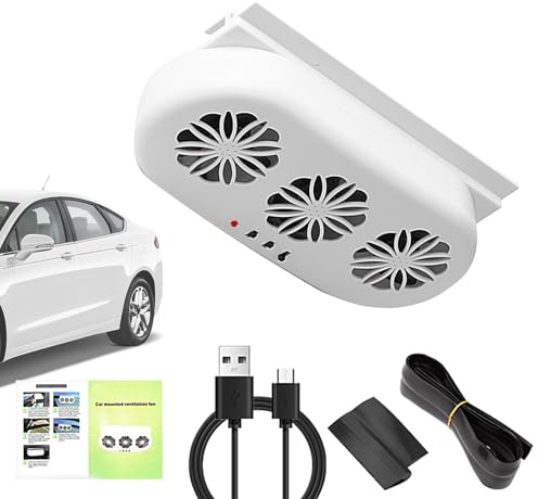 Solar Powered Car Ventilator - 23cm ABS Solar-Powered Exhaust Fan, Car Window Air Circulation Cooling, Interior Ventilation For Summer Comfort, Easy Install