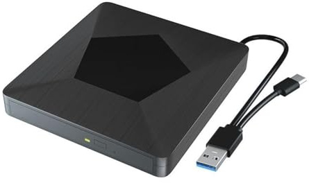 Extern Blu-ray DVD-enhet, USB 3.0 Typ-C Bärbar CD DVD-spelare Läsare Brännare Kompakt Liten