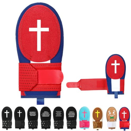 Geyoga Mitaine coulissante chrétienne croisée baseball softball gant religieux gant coulissant gants de baseball garde accessoires et équipement de protection main gauche/droite – Protection de la