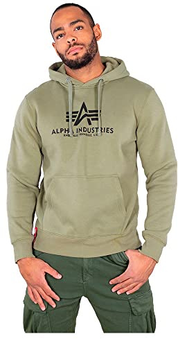 Alpha Industries Basic Hoody Huvtröja för män Olive