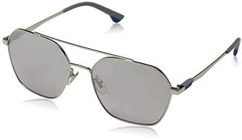 Police Herren Vibe 2 Sonnenbrille, Grau (Shiny Palladium/Grey), 57.0