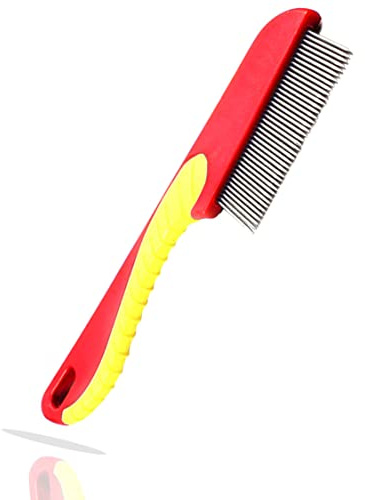 Extra feiner Nissenhaarkamm, großer Griff, Läuse, Eier, Larven-Entferner, Kamm, Anti-Läuse, (rot)