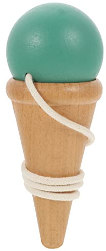 Operitacx Balle De Compétence Jouet De Coordination Œil-Main Jouet à Cordes à Tirer Jouets De Motricité Fine Jeu De Sport pour Enfants Kendama Ensemble De Jeu De Bébé Bois Décontractée