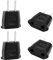 4 Stück Reiseadapter, Adapterstecker, EU to US Adapter, Adapter USA Deutschland Stecker, Reisestecker USA, für USA, China, Kolumbien, Japan, Kanada, Mexiko, Kanada, Mexiko (Schwarz)