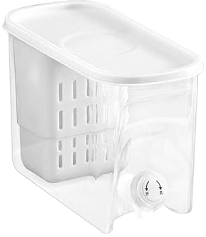 Dispensadores de bebidas para fiestas, contenedor de agua de 5,6 L para frigorífico, dispensador de bebidas con grifo y filtro colador