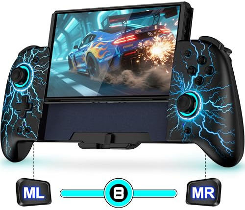 Coogamefly Controller Switch für Nintendo Switch Wireless, Bluetooth Controllers mit 6-Achsen-Gyro und einstellbarem RGB, Programmierbarer/Turbo, einteiliger Switch Controller mit Großem Griff