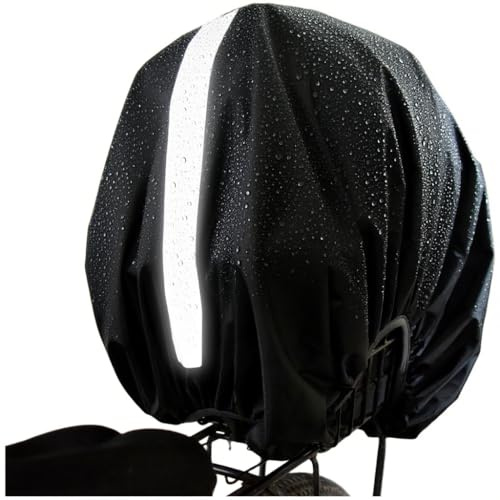 VAOLOAV Abdeckung Regenschutz Regenhaube Korbschutz Fahrradkorb Korb Fahrrad mit Reflexstreifen mit Reflexstreifen Schwarz