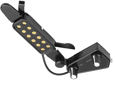 Drfeify Elektrischer Akustikgitarrenwandler Clipon Sound Loch Tippup Vorverstärker für Beliebte Akustikgitarren mit Volumensteuerung und 2,5 Meter (BLACK)