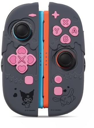 Kuitmor Protective Shell Compatible with Joy con of Switch 2 (2025 Model) Controller, Soft Silicone Cover Case, Anti-Scratch Protective Case for Switch 2025 (Black（For Switch 2）)