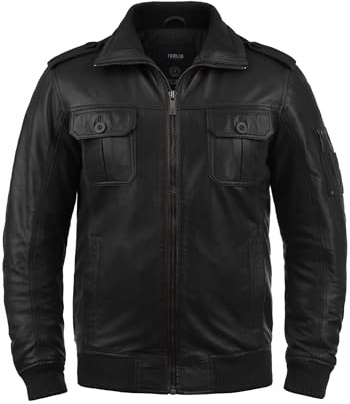 !Solid SDFamash Herren Lederjacke Bikerjacke Echtleder