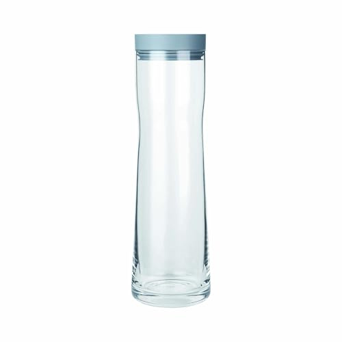 blomus -SPLASH- Wasserkaraffe aus Glas, Sharkskin, 1 Liter Fassungsvermögen, Silikon / Edelstahldeckel, einfache Handhabung, (H / B / T: 29,5 x 9 x 9 cm, Farbe: Skarhskin, 63787)